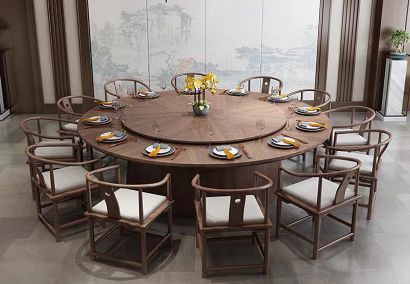 中式實木電動餐桌（zhuō）