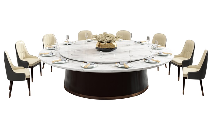 大理石二十人台（tái）電動餐桌