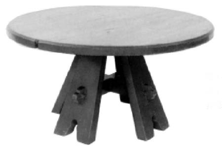 上色的鬆木（mù）製的圓桌（zhuō），1856年由威廉·莫裏（lǐ）斯設計，英國