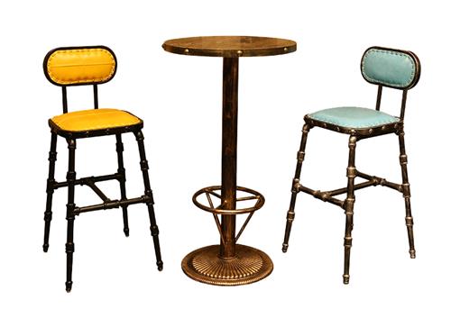 複古工業風餐桌椅組合