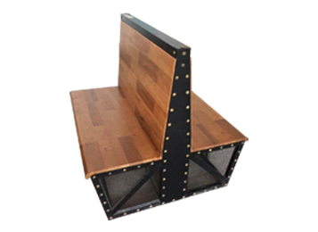 防火板雙麵卡座沙發