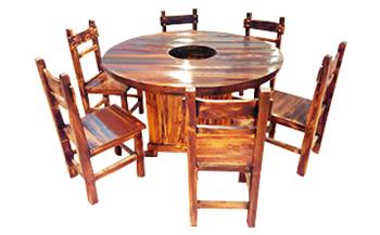 炭燒木火鍋（guō）桌