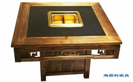 火燒（shāo）石實木火鍋桌