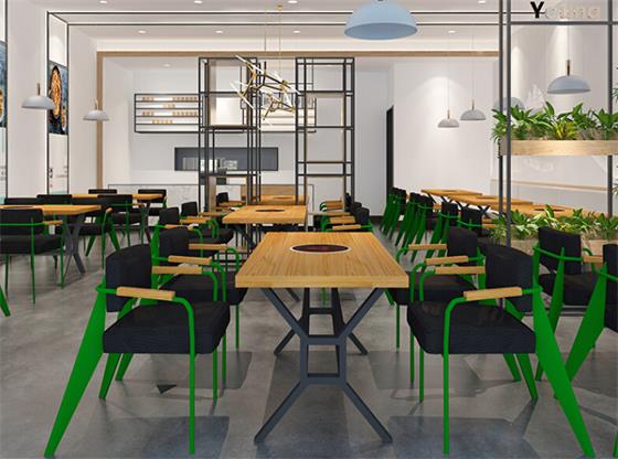 美式複古創意火鍋餐廳（tīng）桌椅