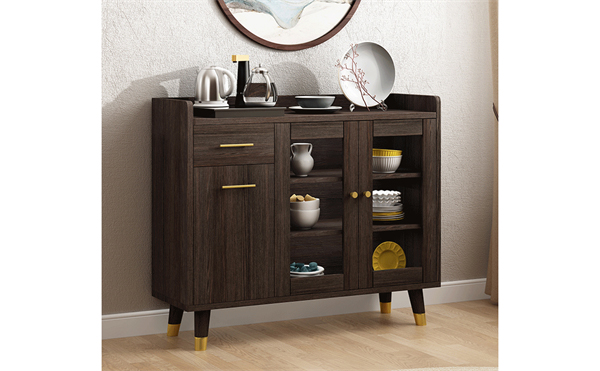 進（jìn）口優質實木定製餐廳備餐櫃餐邊櫃