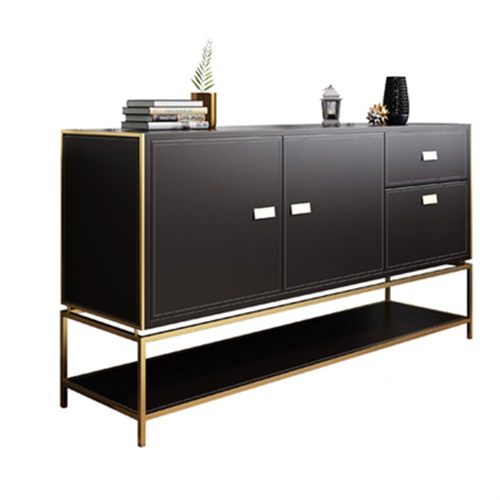 現代（dài）輕奢風不鏽鋼餐廳備餐櫃廠（chǎng）家定（dìng）製