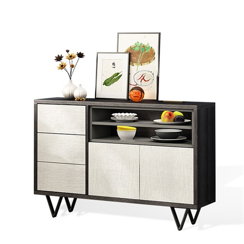 後現代簡約多功能餐廳備餐櫃實木