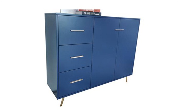 定製餐廳輕奢實木金屬腳（jiǎo）備餐櫃