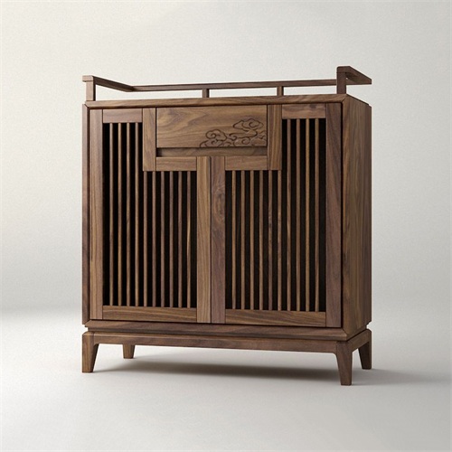 中餐廳新中式古典實木備餐櫃