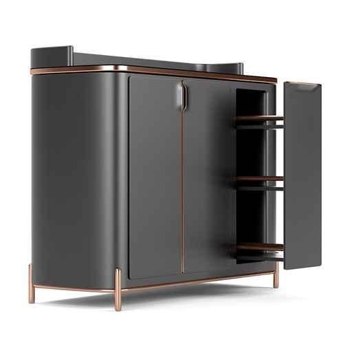 茶餐廳不鏽鋼時尚輕（qīng）奢餐邊櫃備餐櫃