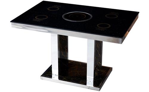 鋼化（huà）玻璃隱形觸（chù）控式一人一鍋小火鍋桌自助火鍋桌