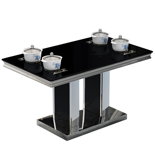 自助餐火鍋店鋼化玻璃（lí）小火鍋桌子