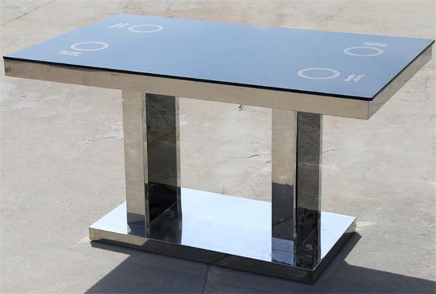 鋼化玻璃（lí）自助火鍋燒烤一體桌