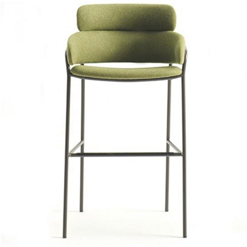 美式（shì）現代簡約（yuē）咖啡店不鏽鋼吧台高腳椅