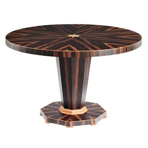 茶餐廳古典特色實（shí）木八邊形桌腳（jiǎo）餐桌