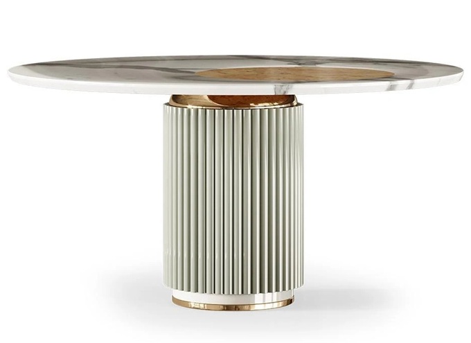 茶餐廳包間高檔現代（dài）時尚大理石餐桌