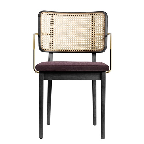 新中式粵菜茶餐廳實木輕奢帶扶手餐椅