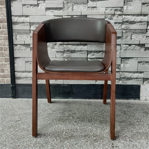 茶樓創意實木軟包鏤空（kōng）靠背椅子