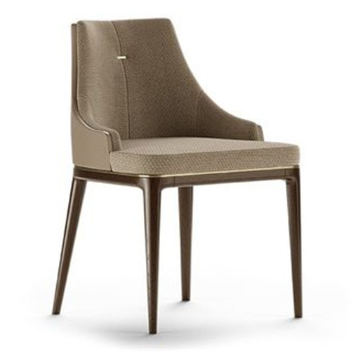 茶餐廳歐式高檔（dàng）布（bù）藝實木椅子