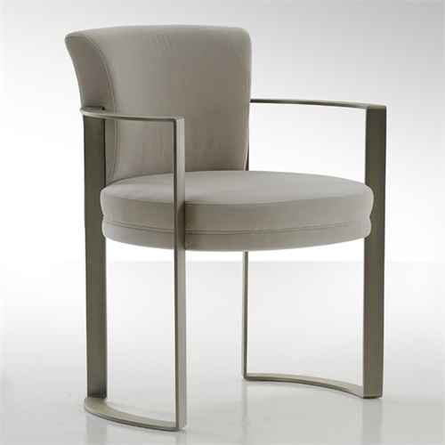 港式茶餐廳簡約不鏽鋼厚軟包椅子