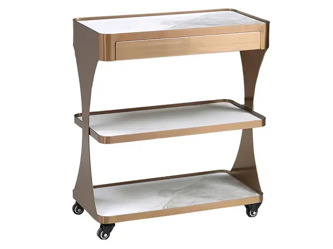 火鍋店時尚輕（qīng）奢不鏽鋼菜（cài）架