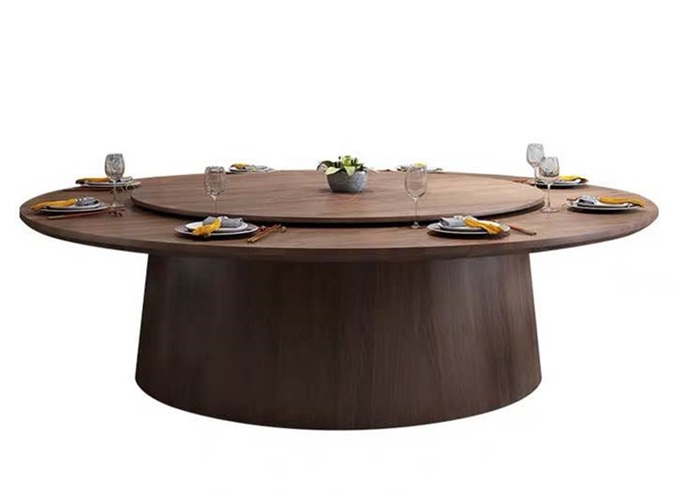 會所包（bāo）廂電動餐桌自動旋轉轉盤（pán）餐桌