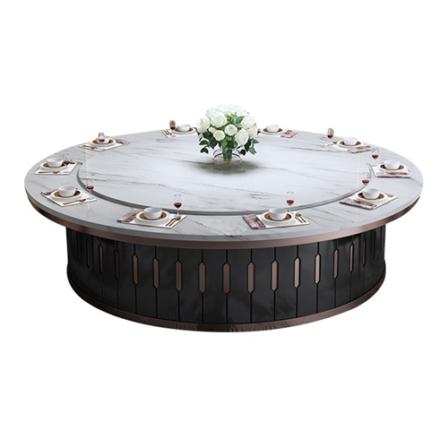 高檔酒店（diàn）豪華時尚大理石電（diàn）動餐桌（zhuō）