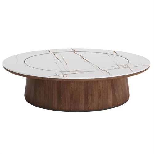 酒店會所包房高檔16人位岩板電動飯桌