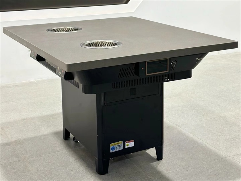 一人一鍋自助火鍋大（dà）理石無煙淨化火鍋桌