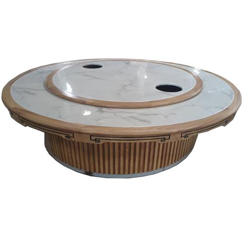 帶電磁爐（lú）和轉盤電動圓餐桌（zhuō）_轉盤（pán）電磁爐火鍋桌