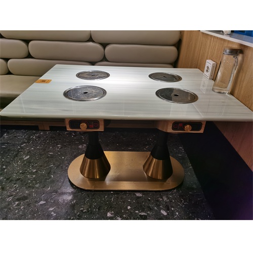 四人小電磁（cí）爐火（huǒ）鍋桌_大（dà）理石每人每鍋火鍋桌