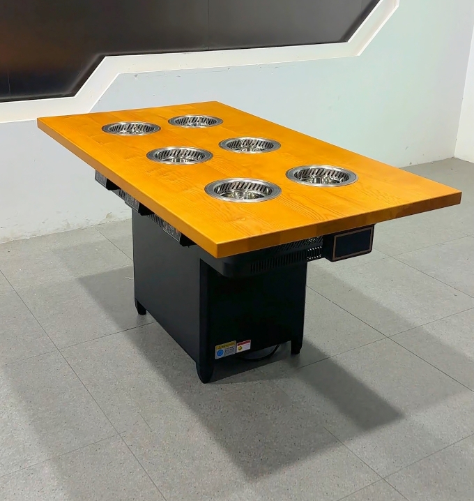 自助火鍋6人位一人一鍋（guō）無煙淨化小火鍋桌（zhuō）