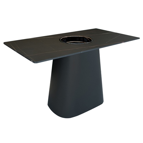 火鍋店岩石板下沉式電磁爐火鍋桌