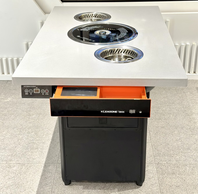 大理石一人（rén）一鍋小火鍋智能無煙烤肉一體桌（zhuō）