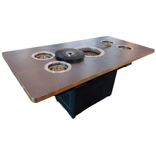 一人（rén）一鍋自助無煙火鍋燒烤一體（tǐ）餐桌