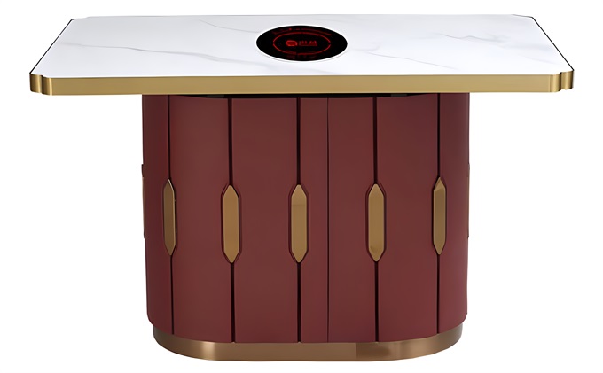 火鍋（guō）店高檔輕奢大理（lǐ）石火鍋桌