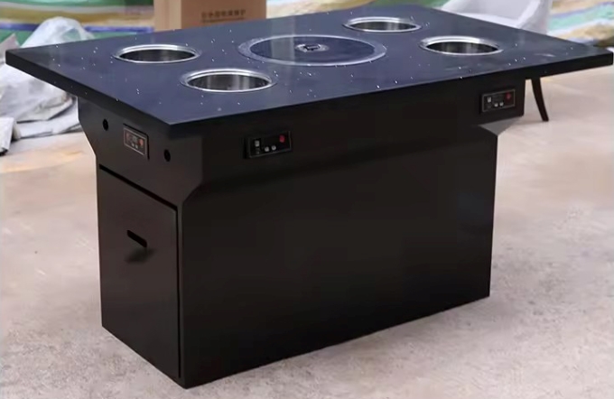 智能無煙淨化一人一鍋大理石烤涮一體（tǐ）火鍋餐桌