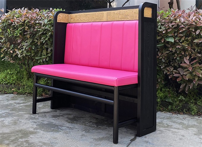 火（huǒ）鍋店（diàn）椰子雞餐廳（tīng）實木雙人卡座沙發