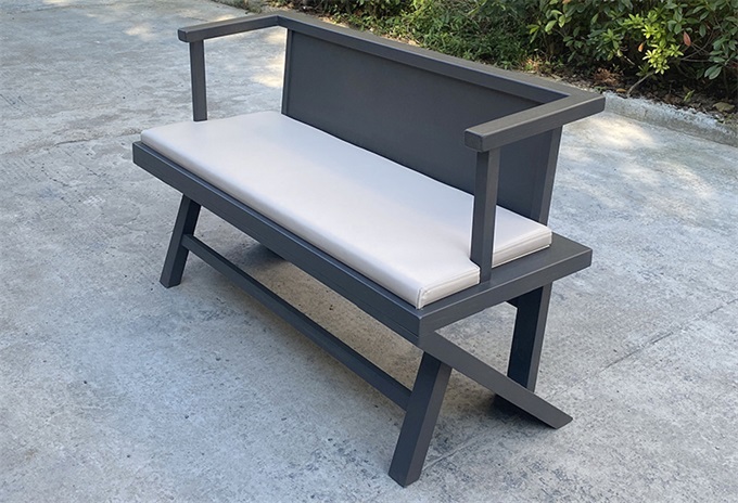 現代簡約高級（jí）灰實木皮軟包卡座