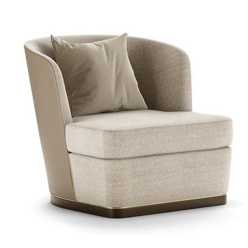 休閑簡約歐（ōu）式斜靠背布藝軟包沙發