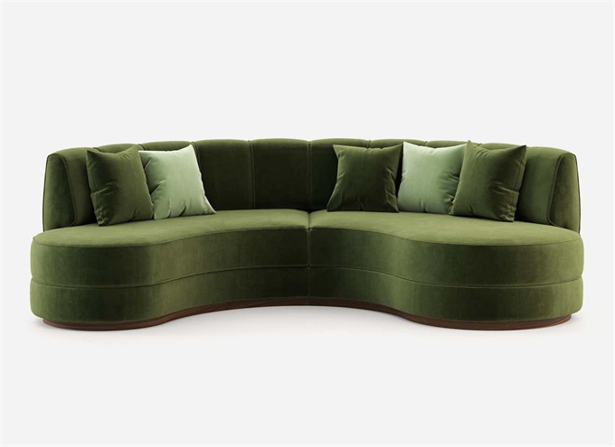 音樂酒吧時尚輕奢（shē）弧形沙發