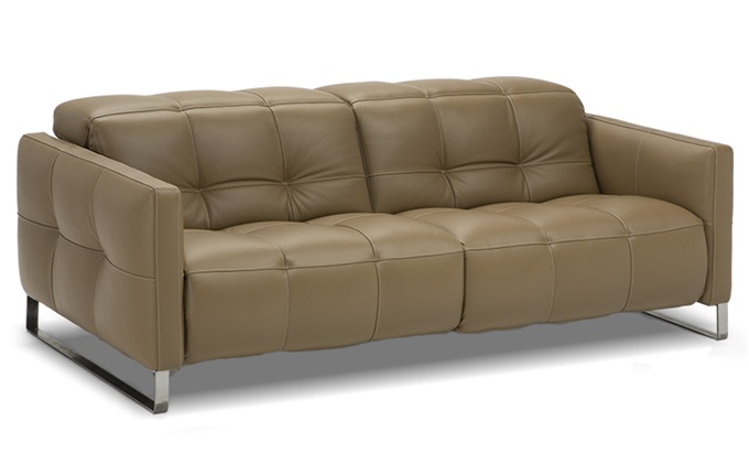 豪華會所不鏽鋼輕（qīng）奢皮藝雙人沙發