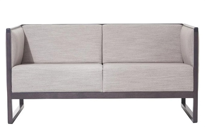 北歐風會所胡桃木現代簡約布藝沙發（fā）