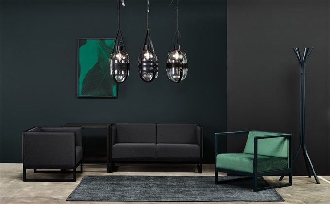 北（běi）歐風會所胡桃木現代簡約布（bù）藝沙發