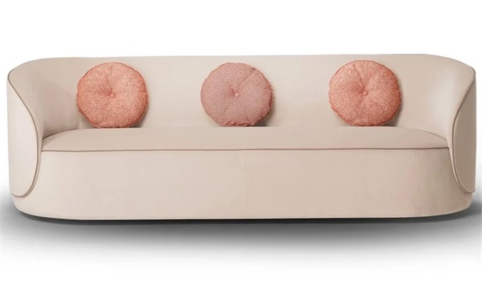 會所後現代意式輕奢弧形扶手創（chuàng）意沙發椅