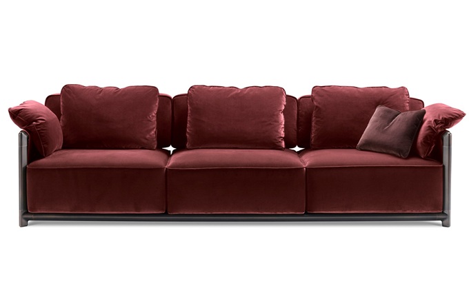 高級會所不鏽鋼羽絨沙發棉麻科技布沙發