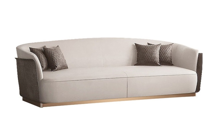 高檔會所客廳（tīng）不鏽鋼輕奢創意沙發