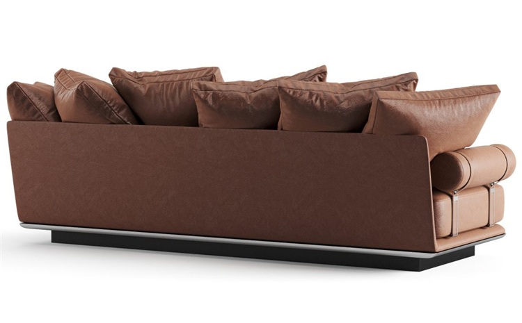 高端會所（suǒ）大堂皮革輕奢意式沙發（fā）