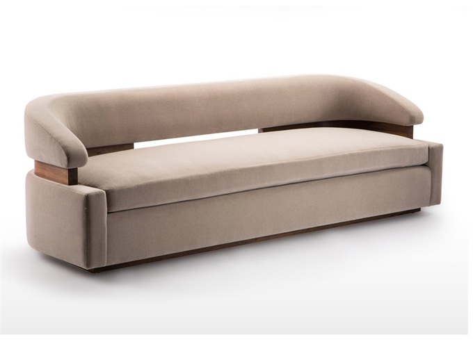 別墅豪宅會所絨皮靠背鏤空沙發（fā）