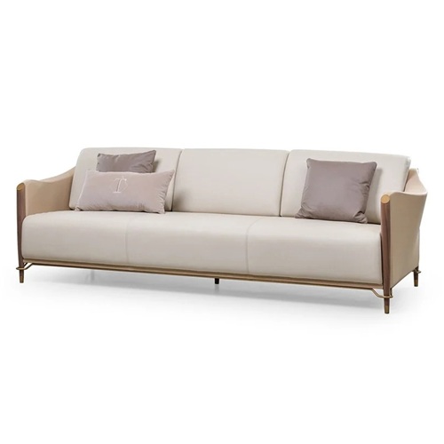 酒店會所客（kè）廳時尚皮藝直排沙發（fā）